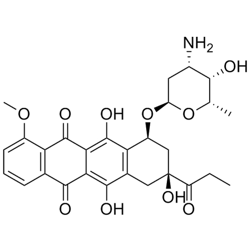 Picture of Daunorubicin HCl EP Impurity F (8-Ethyl Daunorubicin)