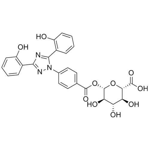 Show details for Deferasirox Acyl beta-D-Glucuronide Picture of Deferasirox Acyl beta-D-Glucuronide