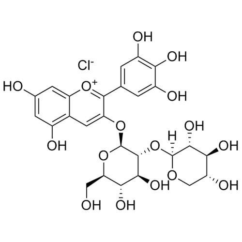 Show details for Delphinidin 3-Sambubioside Chloride Picture of Delphinidin 3-Sambubioside Chloride