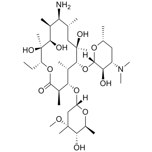 Show details for Dirithromycin EP Impurity A (Erythromycylamine) Picture of Dirithromycin EP Impurity A (Erythromycylamine)