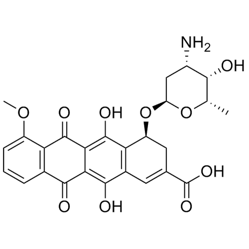 Show details for Dounorubicin Impurity 2-carboxylic acid Picture of Dounorubicin Impurity 2-carboxylic acid