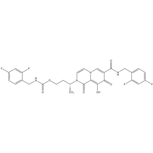 Show details for Des-butanoyl 3,4-Didehydro-N-butyl(2,4-difluorobenzyl)carbamate Dolutegravir Picture of Des-butanoyl 3,4-Didehydro-N-butyl(2,4-difluorobenzyl)carbamate Dolutegravir