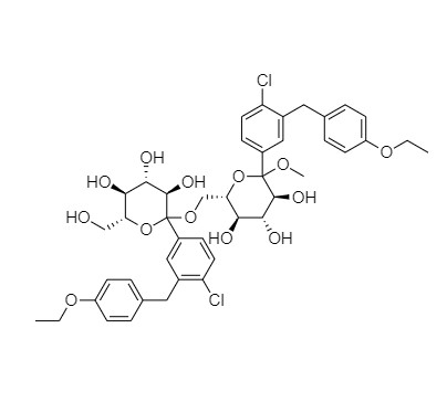 Show details for Dapagliflozin Sugar Dimer Impurity Picture of Dapagliflozin Sugar Dimer Impurity