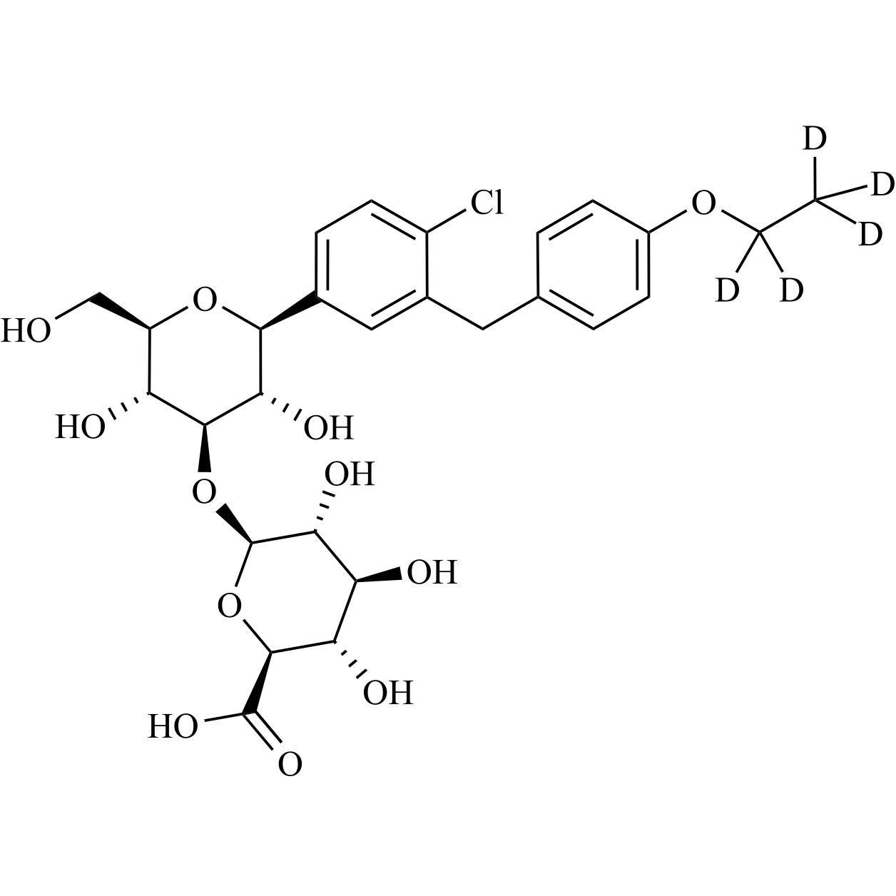 Picture of Dapagliflozin 3-O-beta-D-Glucuronide-d5