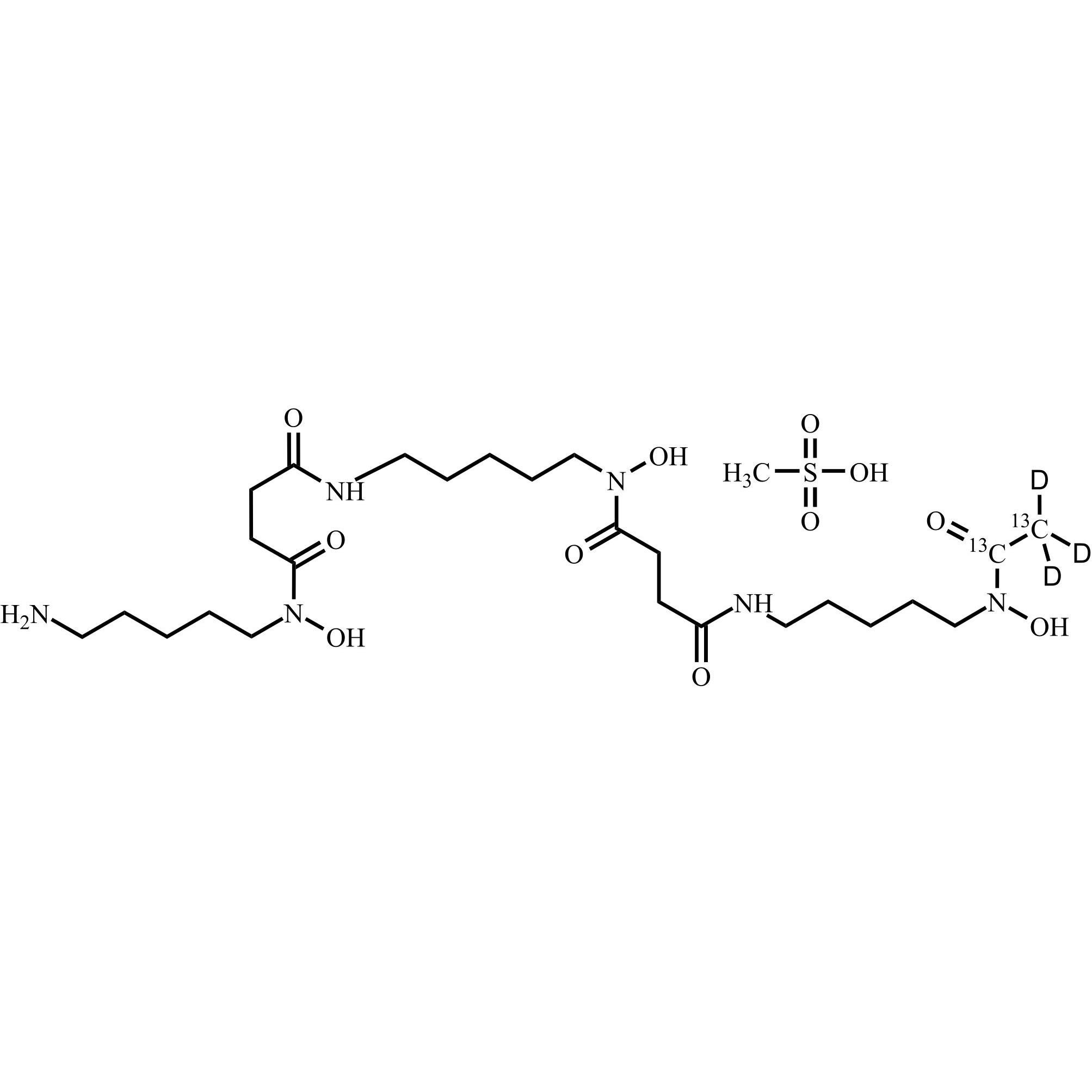 Show details for Deferoxamine-13C2-d3 Mesylate Picture of Deferoxamine-13C2-d3 Mesylate