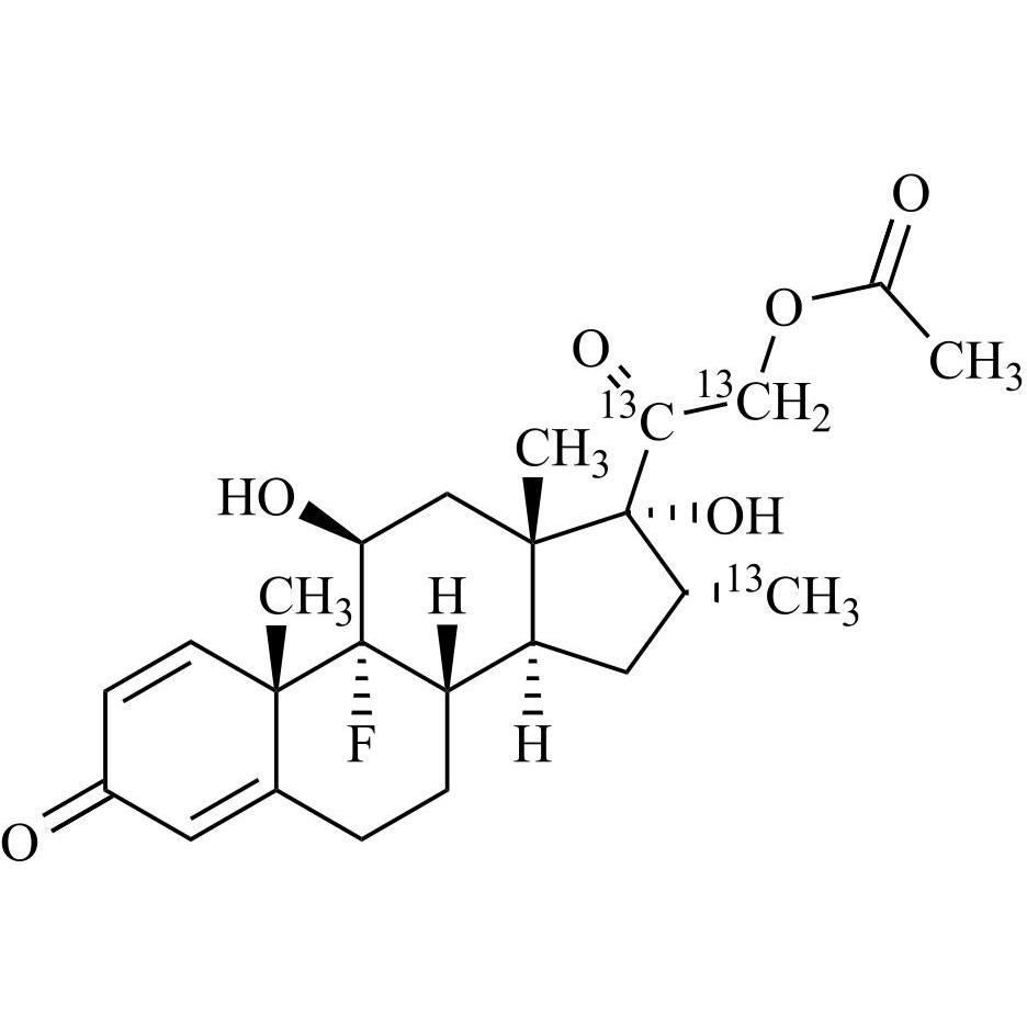 Picture of Dexamethasone Acetate-13C3 (Dexamethasone EP Impurity G-13C3, Betamethasone Acetate EP Impurity B-13C3)