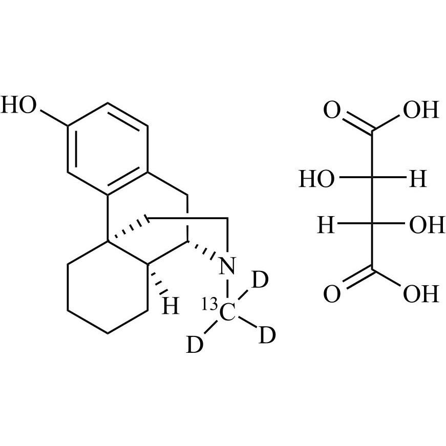 Show details for Dextrorphan-13C-d3 D-Tartrate (Dextromethorphan EP Impurity B-13C-d3 D-Tartrate) Picture of Dextrorphan-13C-d3 D-Tartrate (Dextromethorphan EP Impurity B-13C-d3 D-Tartrate)