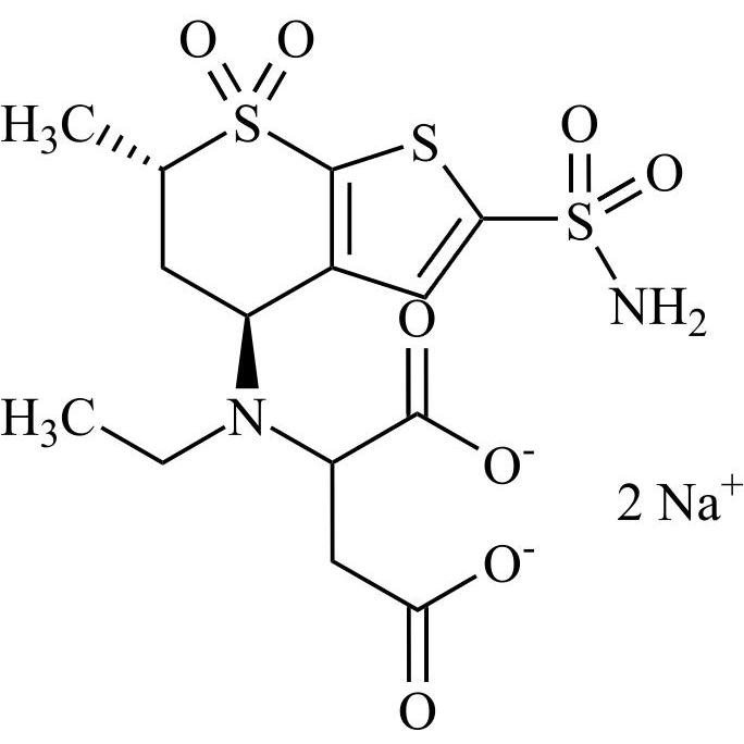 Show details for Dorzolamide Impurity 15 Disodium Salt (Mixture of Diastereomers) Picture of Dorzolamide Impurity 15 Disodium Salt (Mixture of Diastereomers)