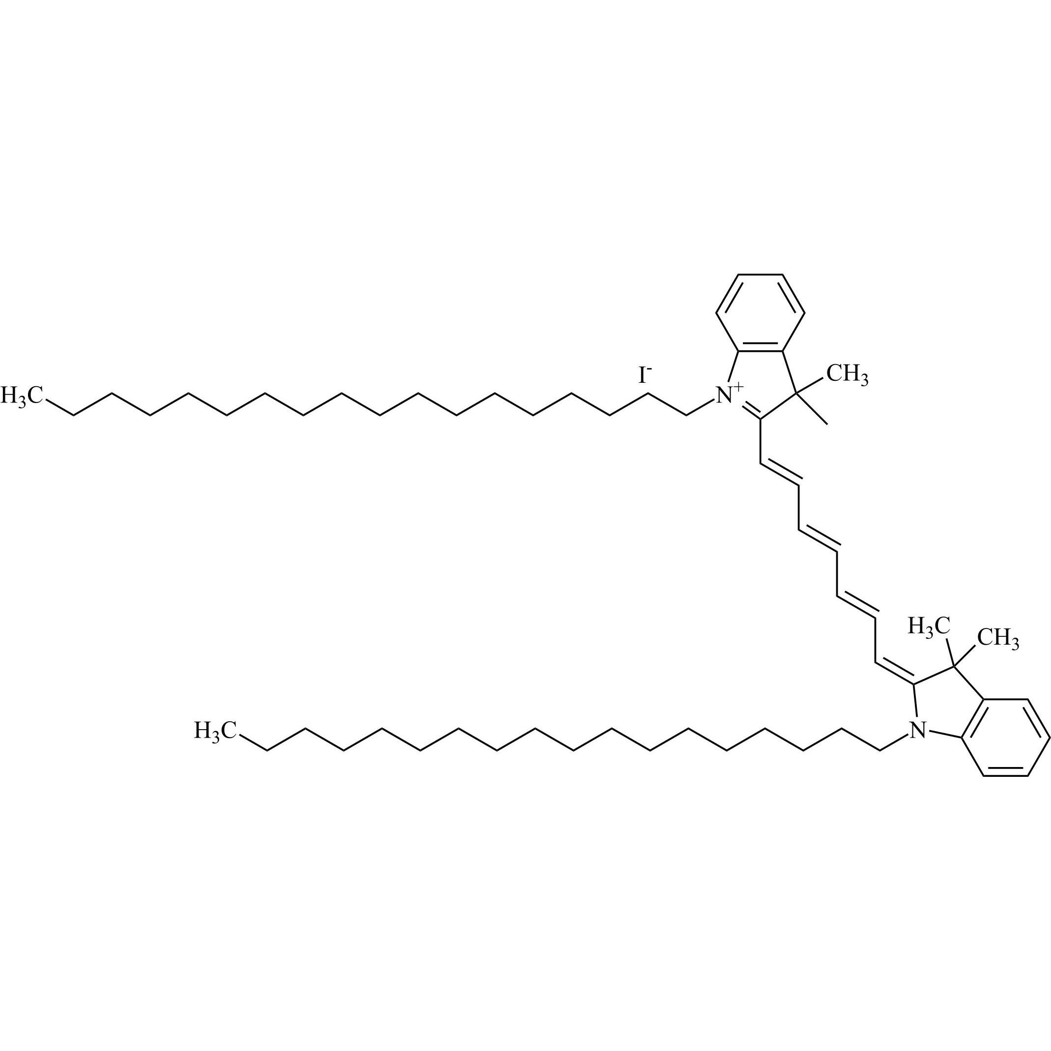 Show details for 1,1-Dioctadecyl-3,3,3,3-Tetramethylindotricarbocyanine Iodide Picture of 1,1-Dioctadecyl-3,3,3,3-Tetramethylindotricarbocyanine Iodide