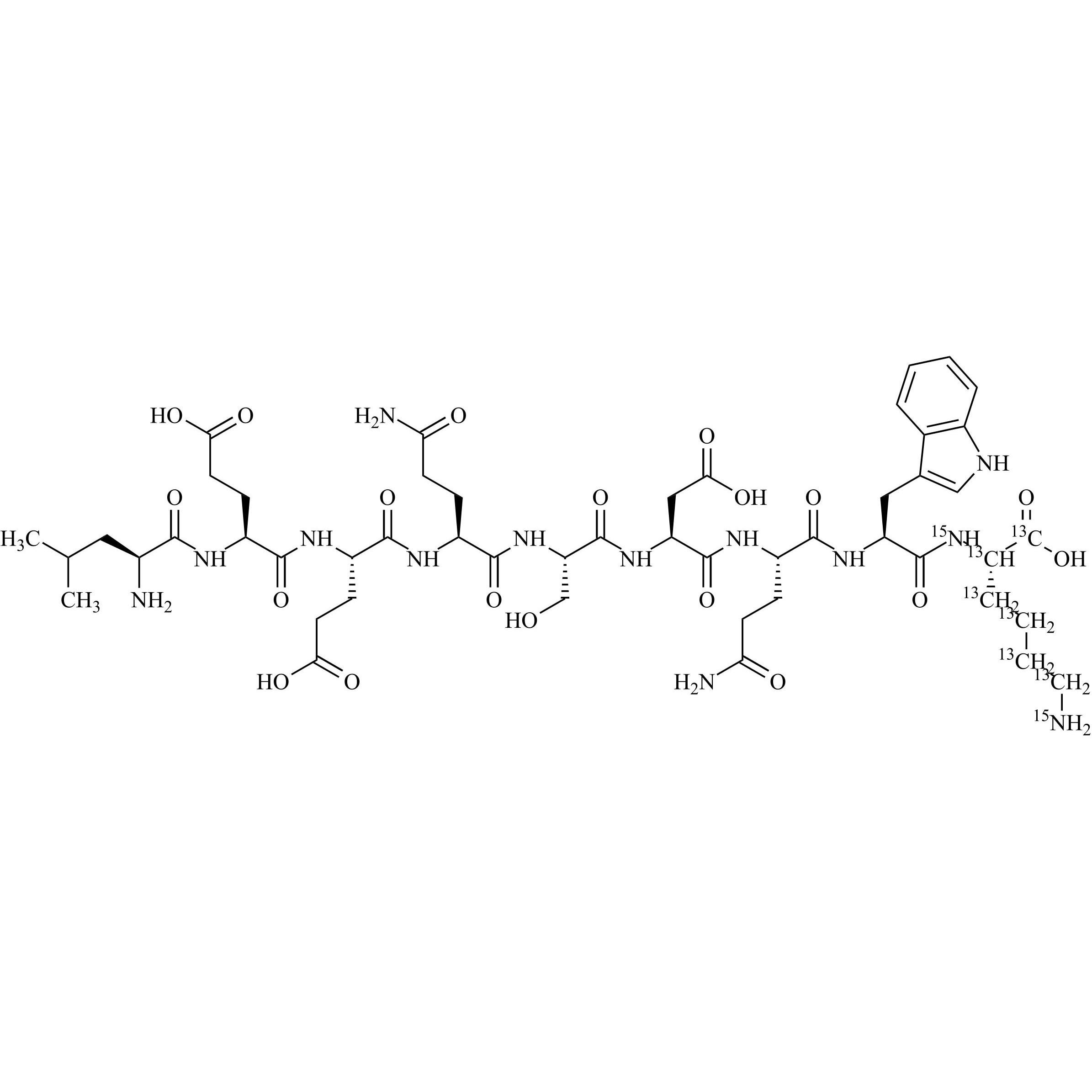 Show details for Dystrophin Peptide 1-13C6-15N2 Picture of Dystrophin Peptide 1-13C6-15N2