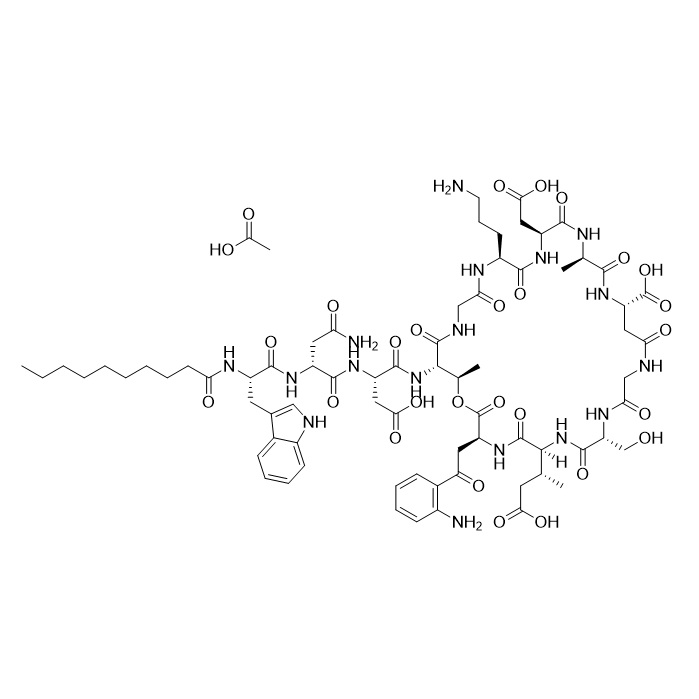 Picture of Daptomycin Beta-Isomer Acetate Salt