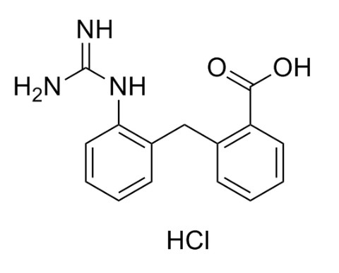 Show details for 2-(2-Guanidinobenzyl)benzoic Acid Hydrochloride Picture of 2-(2-Guanidinobenzyl)benzoic Acid Hydrochloride
