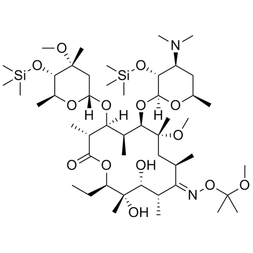 Picture of 2’,4’’-O-Bis(trimethylsilyl)-6-O-methylerythromycin A 9-[O-(1- methoxy-1-methylethyl) Oxime