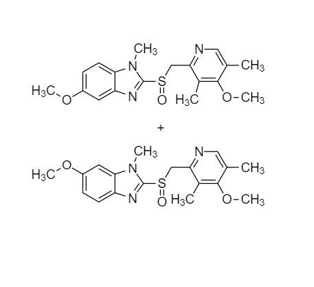 Picture of Esomeprazole 5/6 Methoxy N-Methyl Impurity Mixture