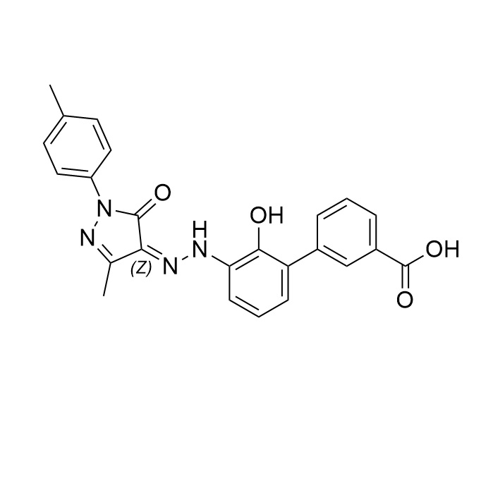 Show details for Eltrombopag Desmethyl Impurity Picture of Eltrombopag Desmethyl Impurity