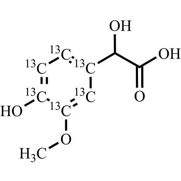 Picture of 4-Hydroxy-3-methoxy Mandelic Acid-13C6