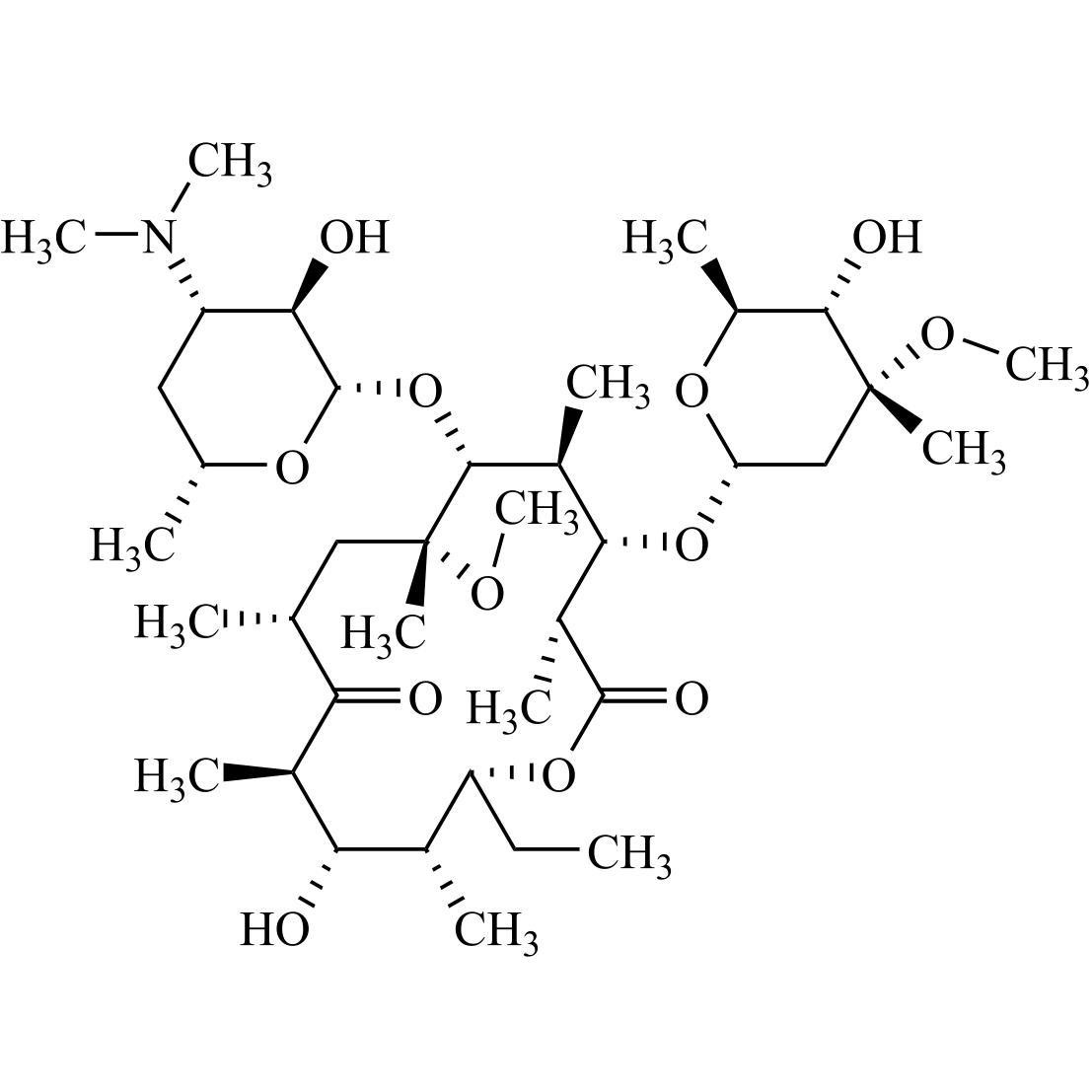 Picture of 12-Deoxy-6-O-methylerythromycin