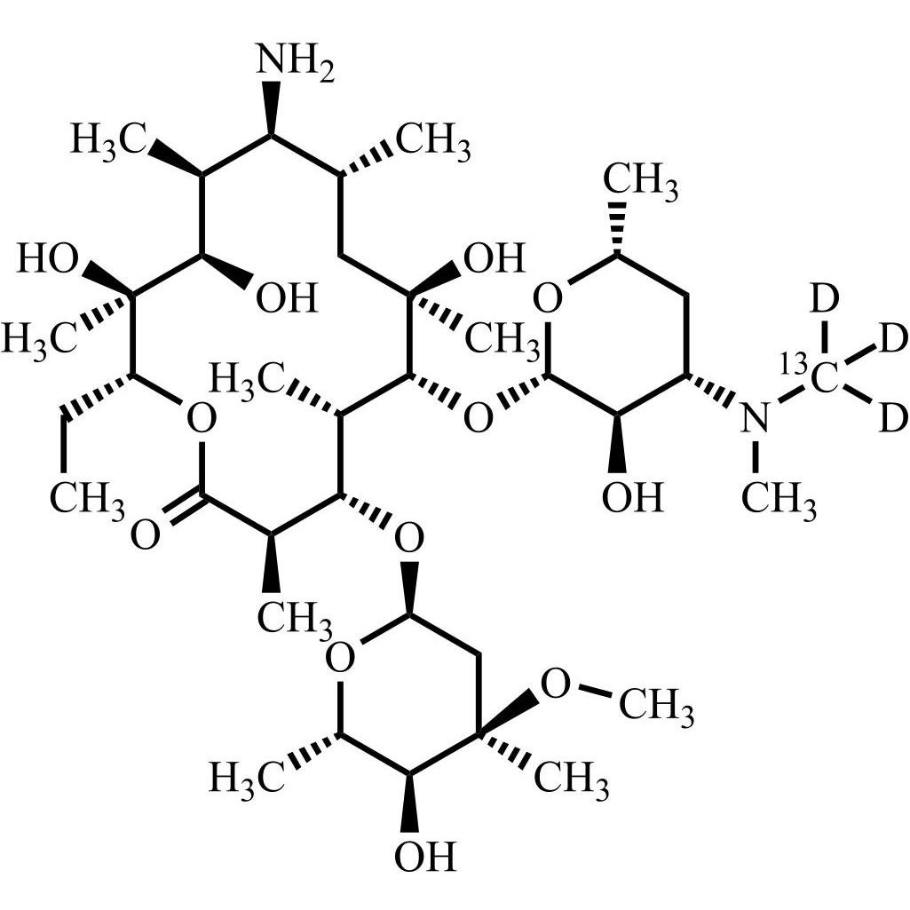 Picture of Erythromycylamine-13C-d3 (Dirithromycin EP Impurity A-13C-d3)
