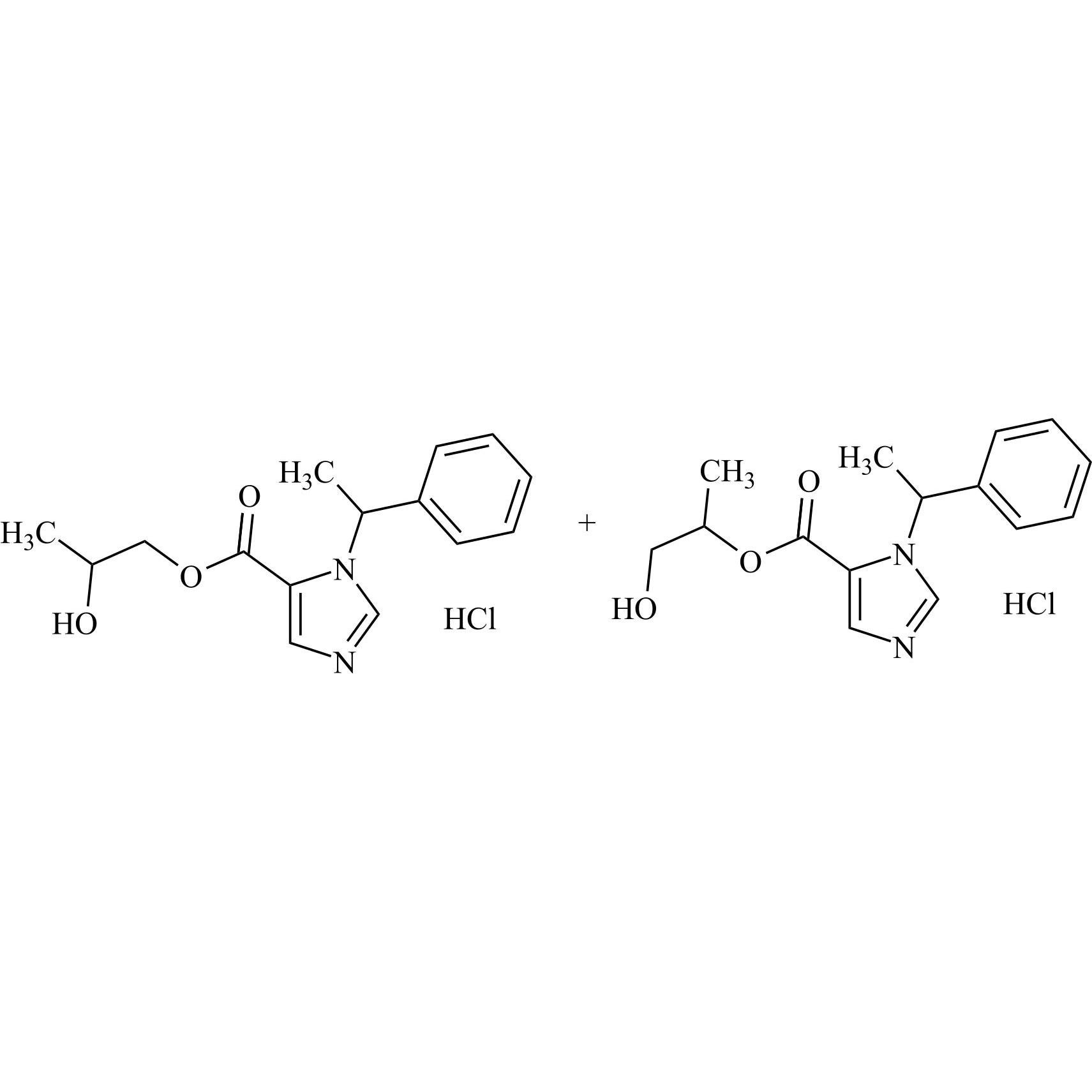 Picture of Etomidate Impurity 29 HCl and Etomidate Impurity 30 HCl (Mixture of Diastereomers)