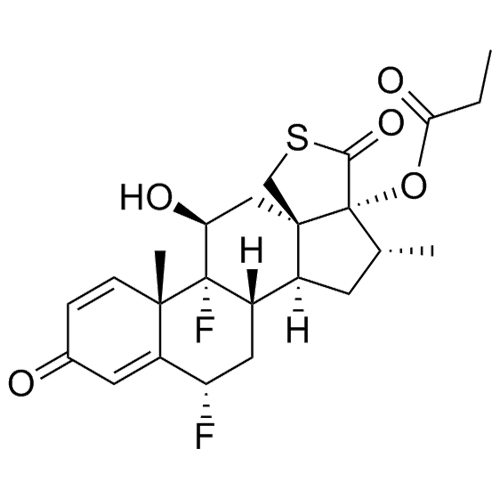 Show details for Fluticasone Impurity (Cyclic thioester) Picture of Fluticasone Impurity (Cyclic thioester)