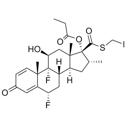 Show details for Fluticasone Impurity 6 (5-Iodo Methyl Propionate) Picture of Fluticasone Impurity 6 (5-Iodo Methyl Propionate)
