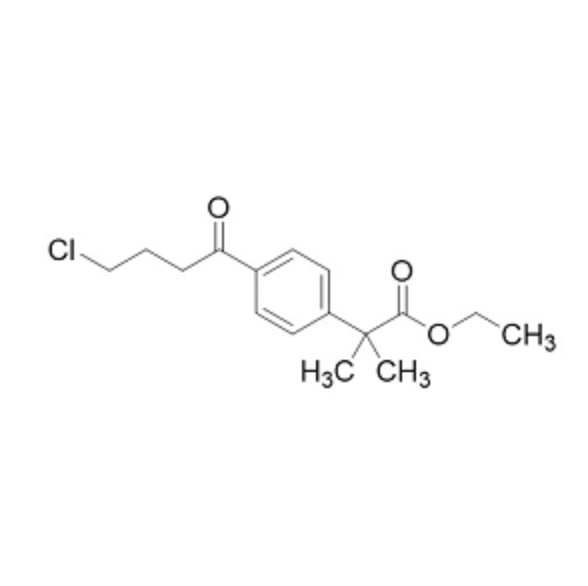 Show details for Ethyl 2-(4-(4-chlorobutanoyl)phenyl)-2-methylpropanoate Picture of Ethyl 2-(4-(4-chlorobutanoyl)phenyl)-2-methylpropanoate