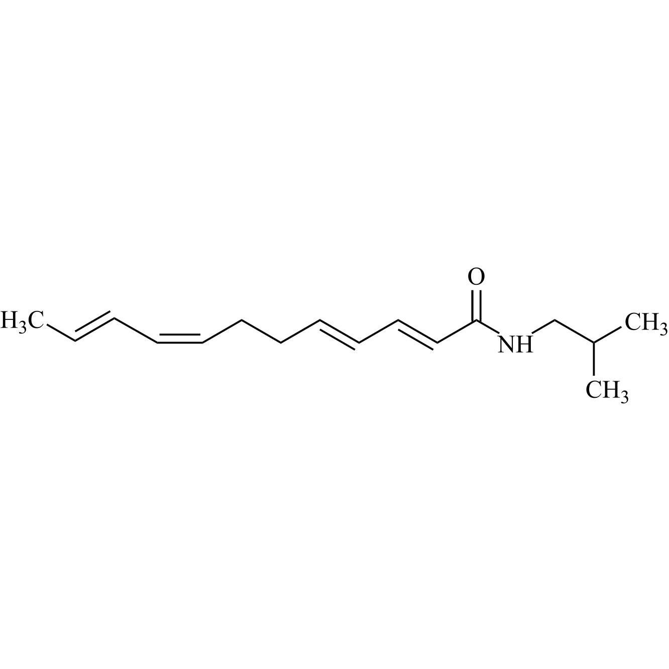 Show details for Dodeca-2E,4E,8Z,10E-Tetraenoic Acid Isobutylamide Picture of Dodeca-2E,4E,8Z,10E-Tetraenoic Acid Isobutylamide