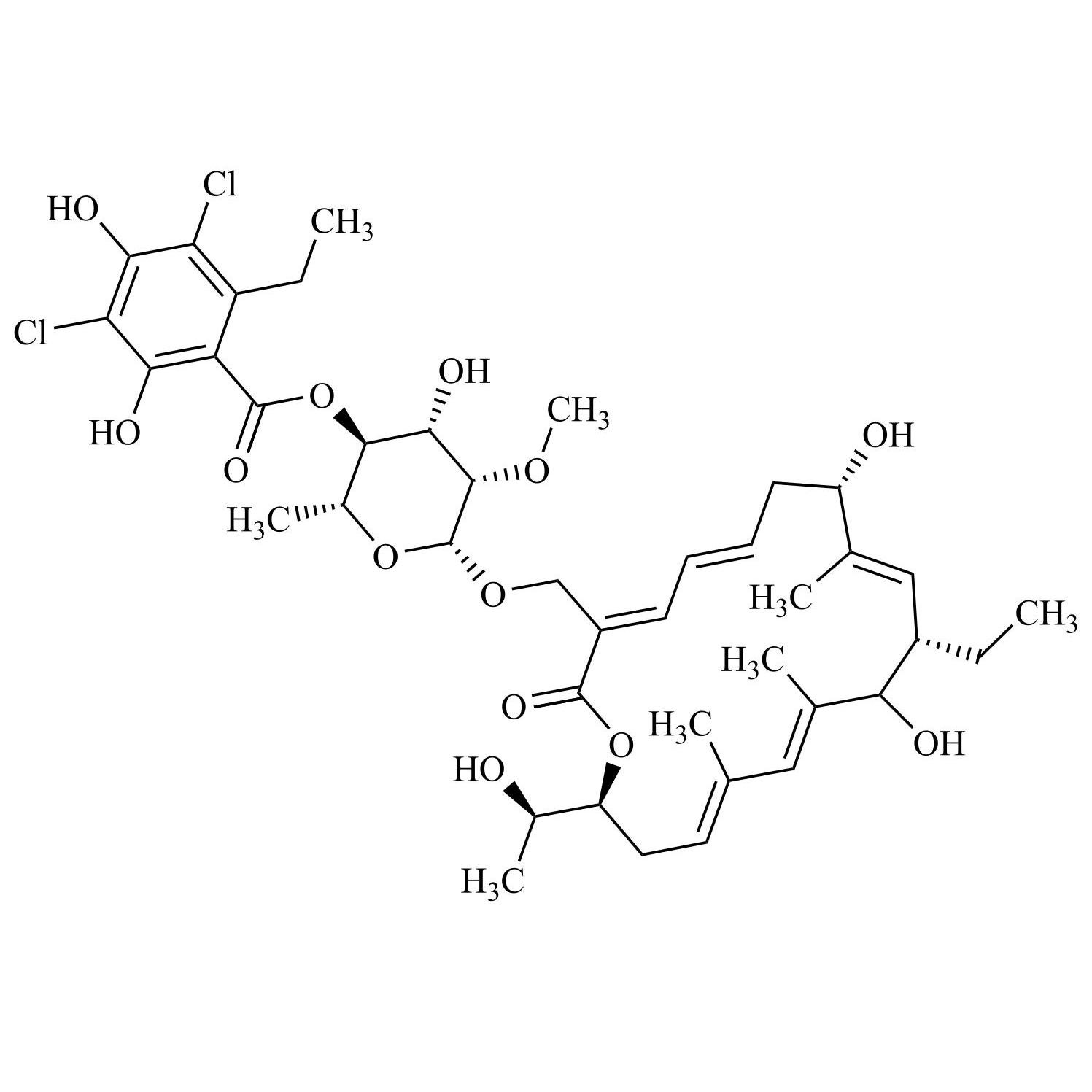 Picture of Fidaxomicin Impurity 1 (Mixture of Diastereomers)