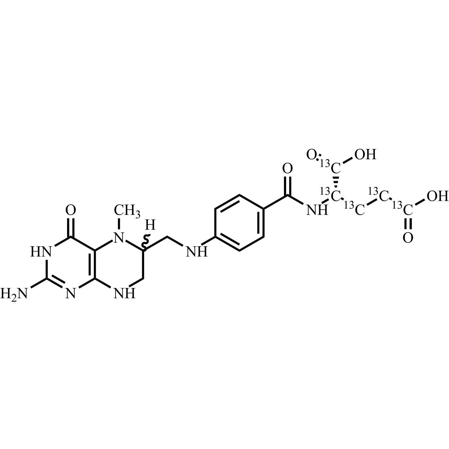 Show details for 5-methyltetrahydrofolate-13C5 Picture of 5-methyltetrahydrofolate-13C5