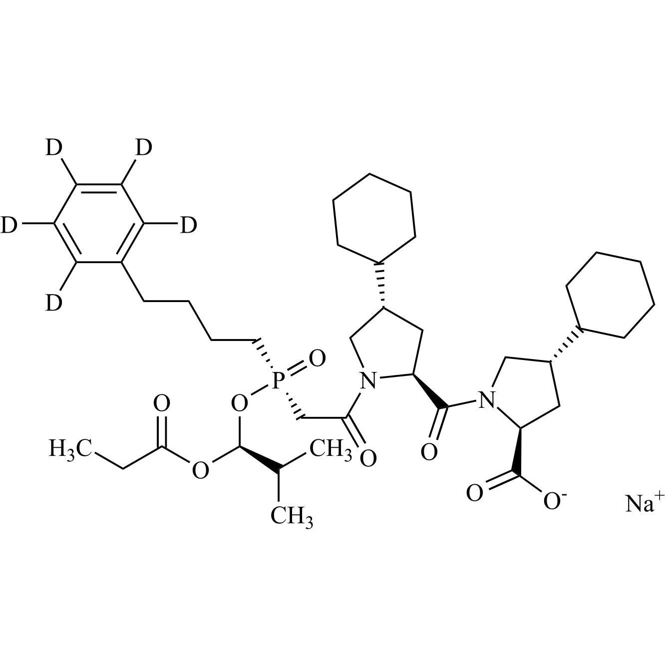 Picture of Fosinopril EP Impurity N-d5 Sodium Salt