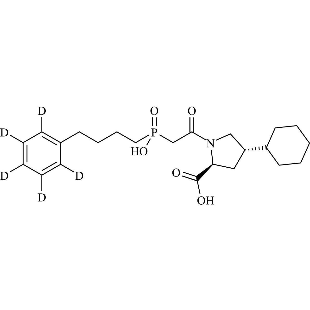 Picture of Fosinopril EP Impurity A-d5 (Fosinopril USP Related Compound A-d5, Fosinoprilat-d5)