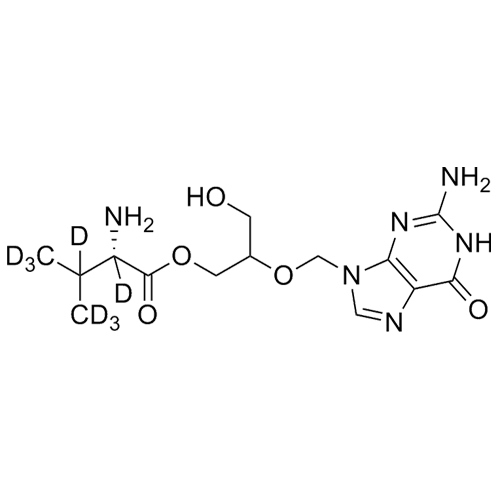 Picture of Valganciclovir-d8 (Mixture of Diastereomers)