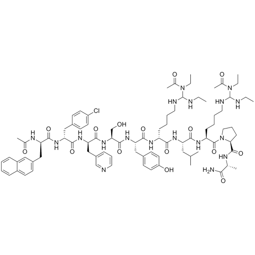 Show details for Ganirelix Impurity E (Di-Acetyl- Ganilelix) Picture of Ganirelix Impurity E (Di-Acetyl- Ganilelix)