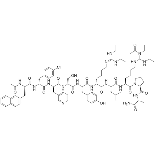 Show details for Ganirelix Impurity D (Mono-Acetyl- Ganilelix) Picture of Ganirelix Impurity D (Mono-Acetyl- Ganilelix)