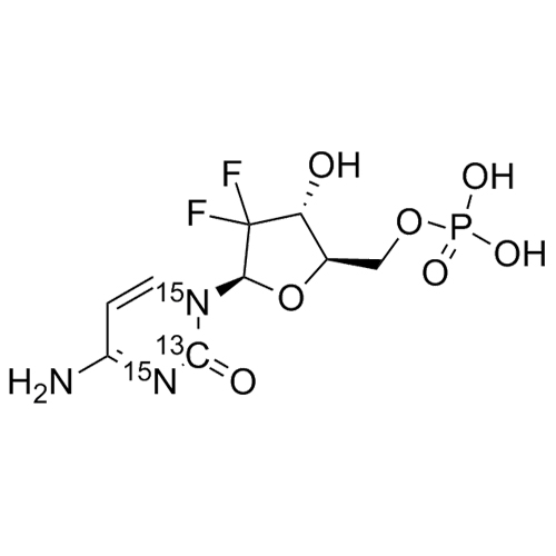 Show details for Gemcitabine-13C-15N2-Monophosphate Picture of Gemcitabine-13C-15N2-Monophosphate