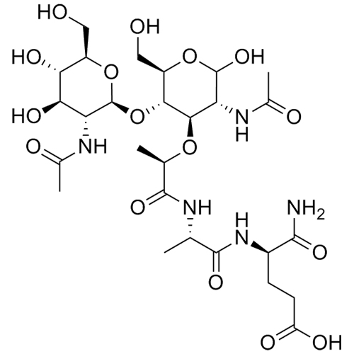Show details for N-Acetyl-beta-D-Glucosaminyl-N-Acetylmuramyl-L-Alanyl-D-Isoglutamine Picture of N-Acetyl-beta-D-Glucosaminyl-N-Acetylmuramyl-L-Alanyl-D-Isoglutamine