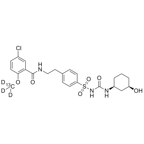 Show details for rac-cis-3-Hydroxy-Glyburide-13C-d3 Picture of rac-cis-3-Hydroxy-Glyburide-13C-d3