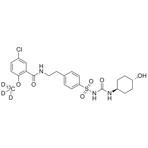 Show details for rac-trans-3-Hydroxy-Glyburide-13C-d3 Picture of rac-trans-3-Hydroxy-Glyburide-13C-d3
