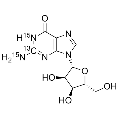 Show details for Guanosine-13C-15N2 hydrate Picture of Guanosine-13C-15N2 hydrate