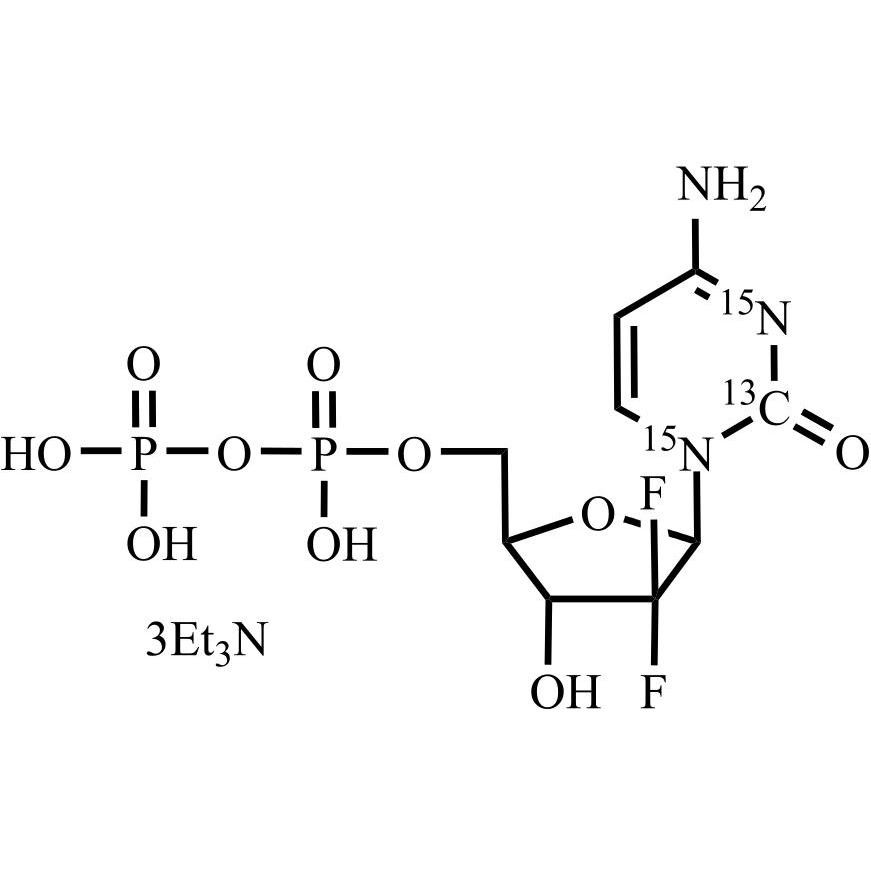 Picture of Gemcitabine Diphosphate-13C-15N2 Tri(triethylamine) Salt