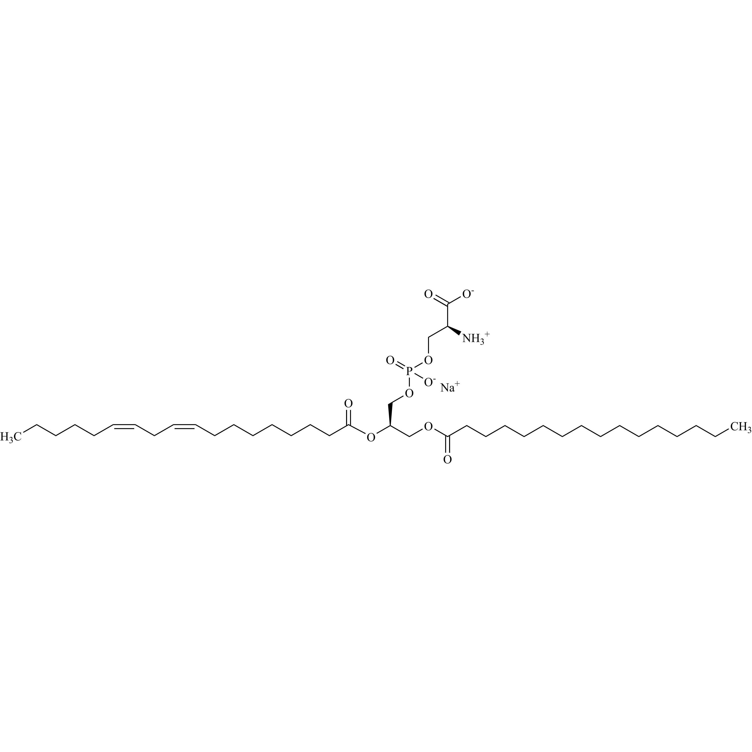 Picture of 1-Palmitoyl-2-linoleoyl-sn-glycero-3-phospho-L-serine Sodium Salt