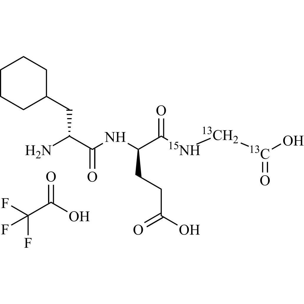 Show details for D-Cyclohexylalanine-D-glutamate-glycine-13C2-15N Trifluoroacetate Salt Picture of D-Cyclohexylalanine-D-glutamate-glycine-13C2-15N Trifluoroacetate Salt