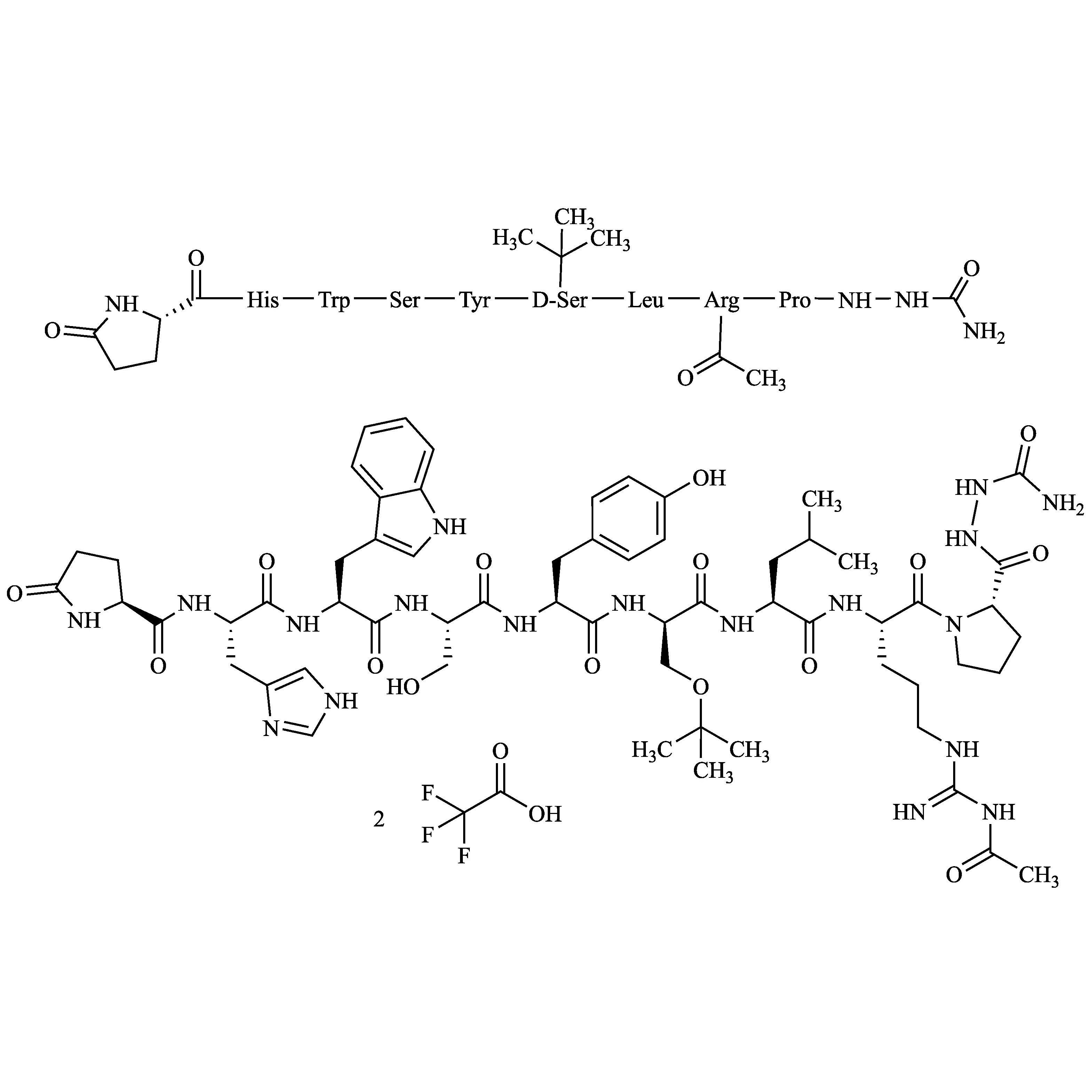 Picture of Goserelin Impurity 4 Ditrifluoroacetate (8-(N-Acetylamino-L-Arginine)-Goserelin Ditrifluoroacetate)