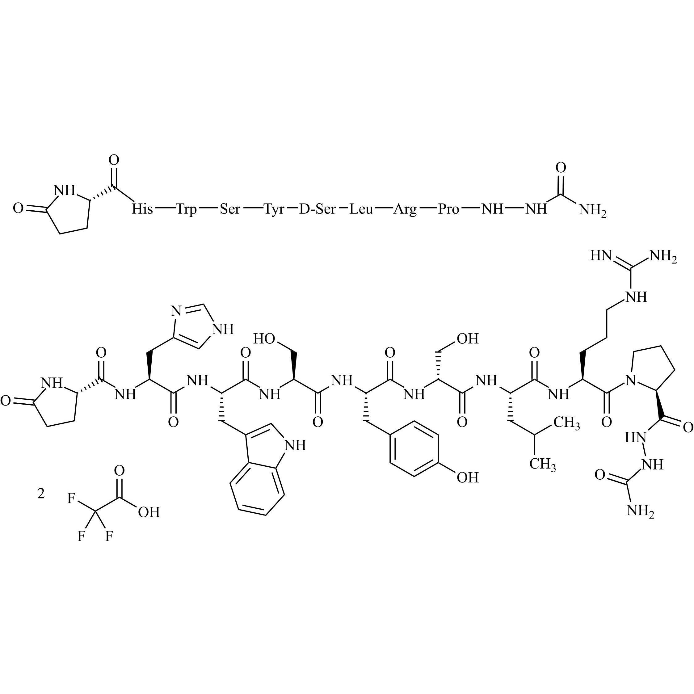 Show details for Goserelin Impurity 5 Ditrifluoroacetate (6-(des-tert-Butyl-D-Serine)-Goserelin Ditrifluoroacetate) Picture of Goserelin Impurity 5 Ditrifluoroacetate (6-(des-tert-Butyl-D-Serine)-Goserelin Ditrifluoroacetate)