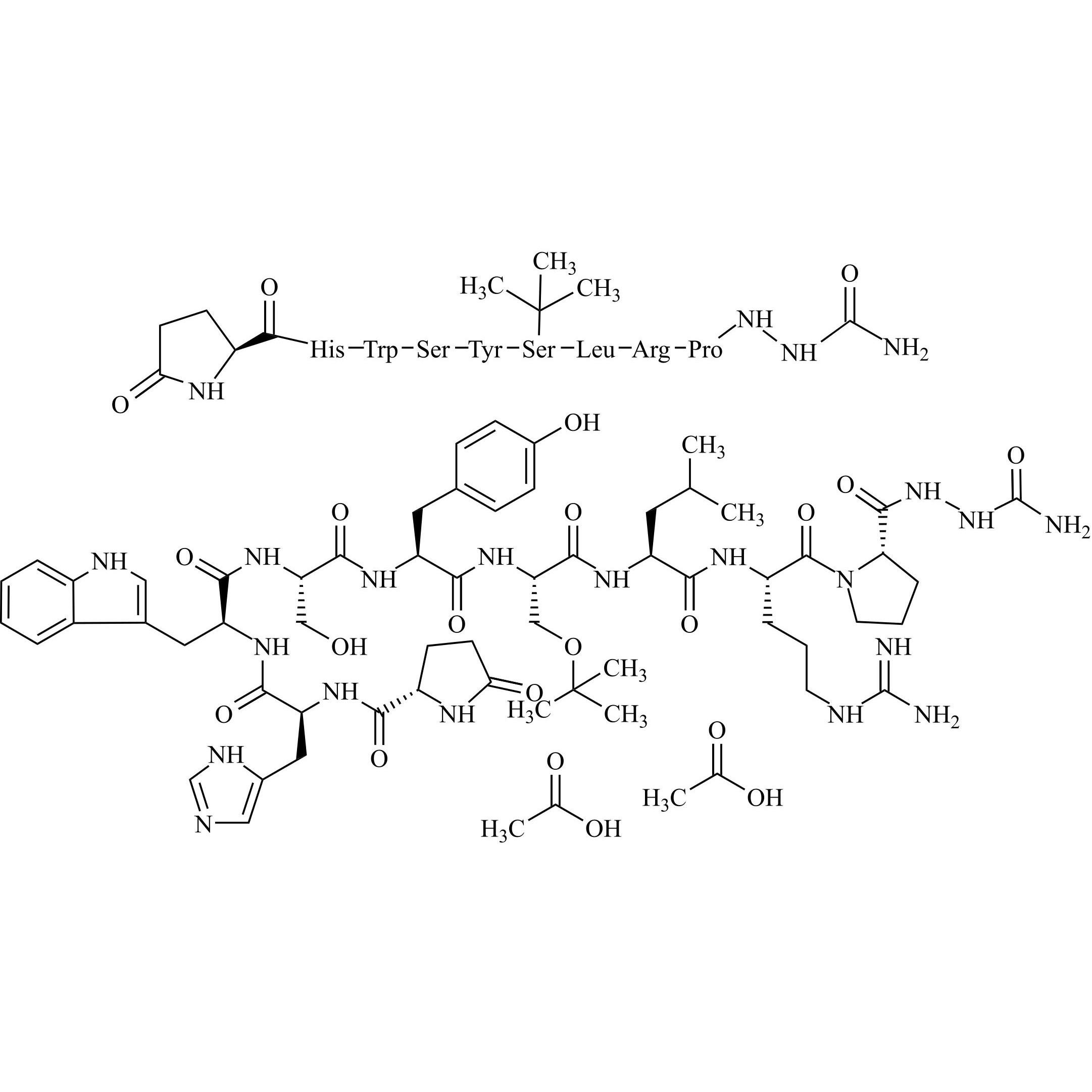 Picture of Goserelin EP Impurity B Diacetate ((Ser(tBu)6)-Goserelin Diacetate)