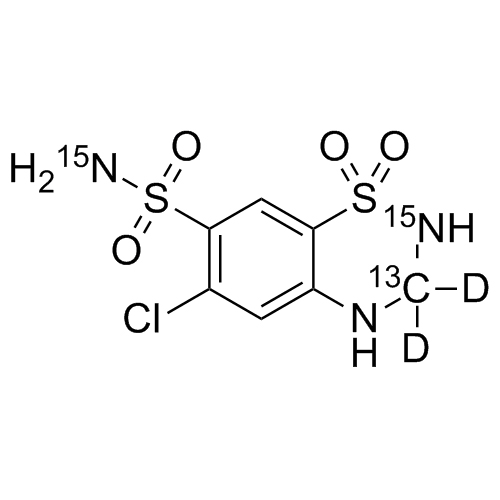 Show details for Hydrochlorothiazide-15N2-13C-d2 Picture of Hydrochlorothiazide-15N2-13C-d2