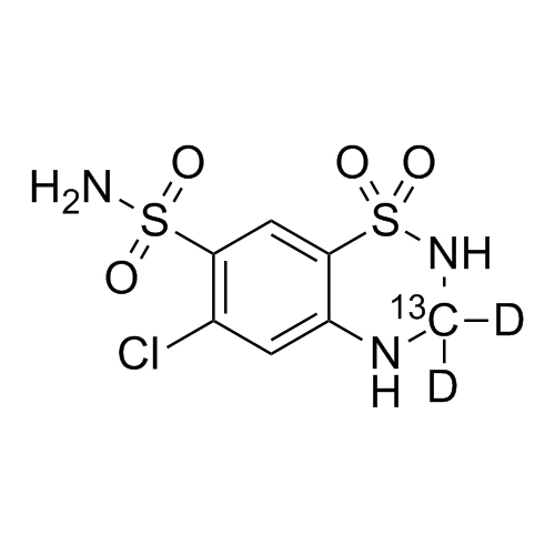 Show details for Hydrochlorothiazide-13C-d2 Picture of Hydrochlorothiazide-13C-d2