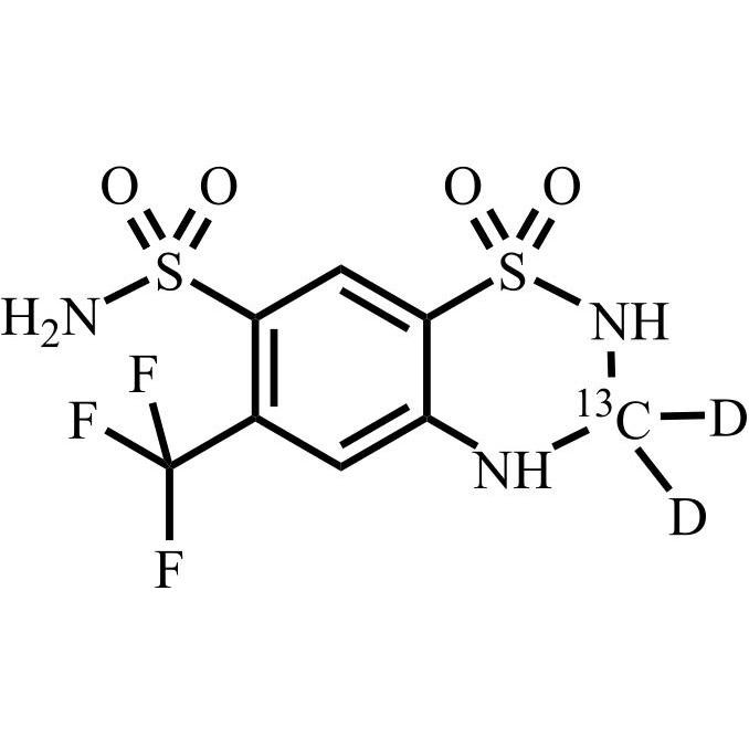 Show details for Hydroflumethiazide-13C-d2 Picture of Hydroflumethiazide-13C-d2