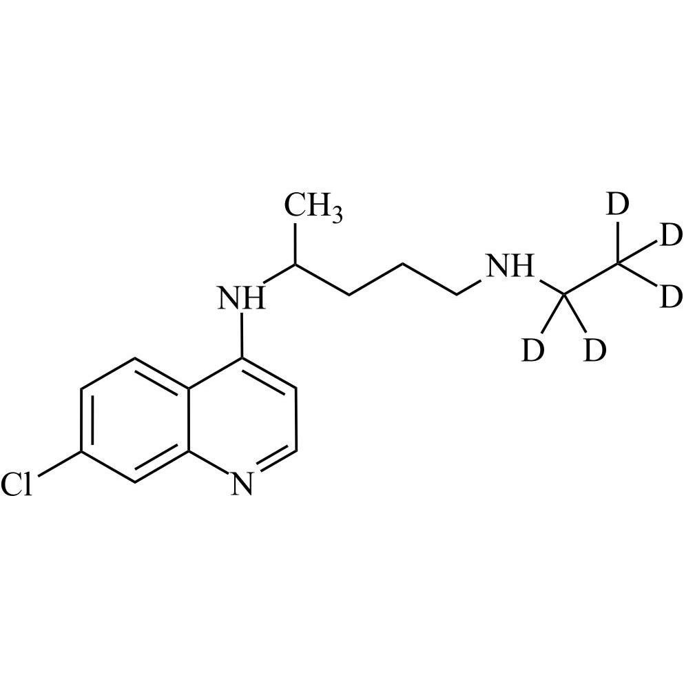 Picture of Hydroxychloroquine Sulfate EP Impurity D-d5 (Chloroquine USP Related Compound D-d5, Desethyl Chloroquine-d5)