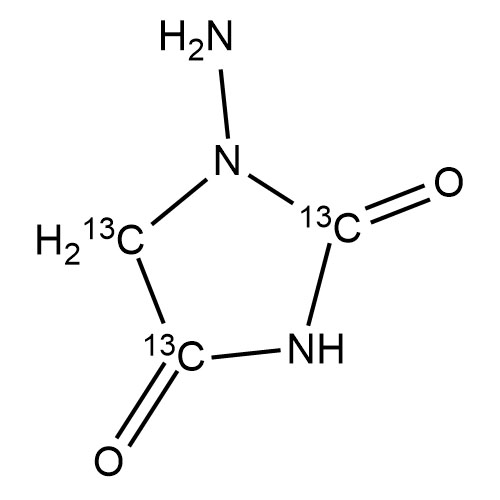 Picture of 1-Amino-2,4-imidazolidinedione-13C3 (AHD 13C3)